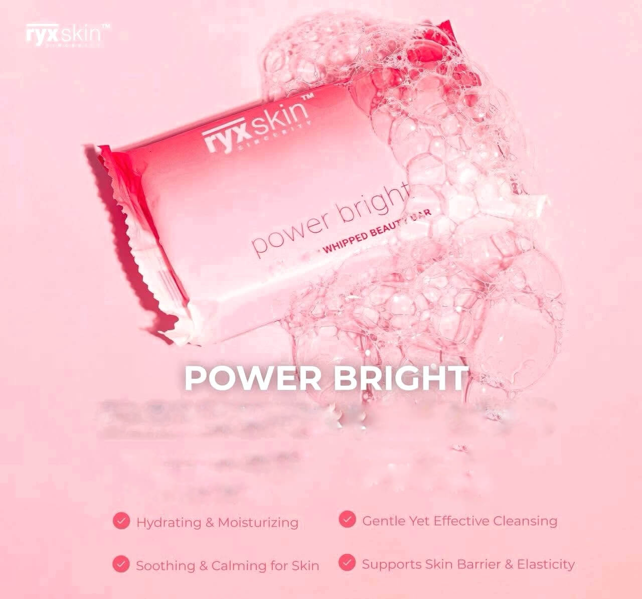 RYX Skin Power Bright Beauty Bar formulated to refresh the skin

