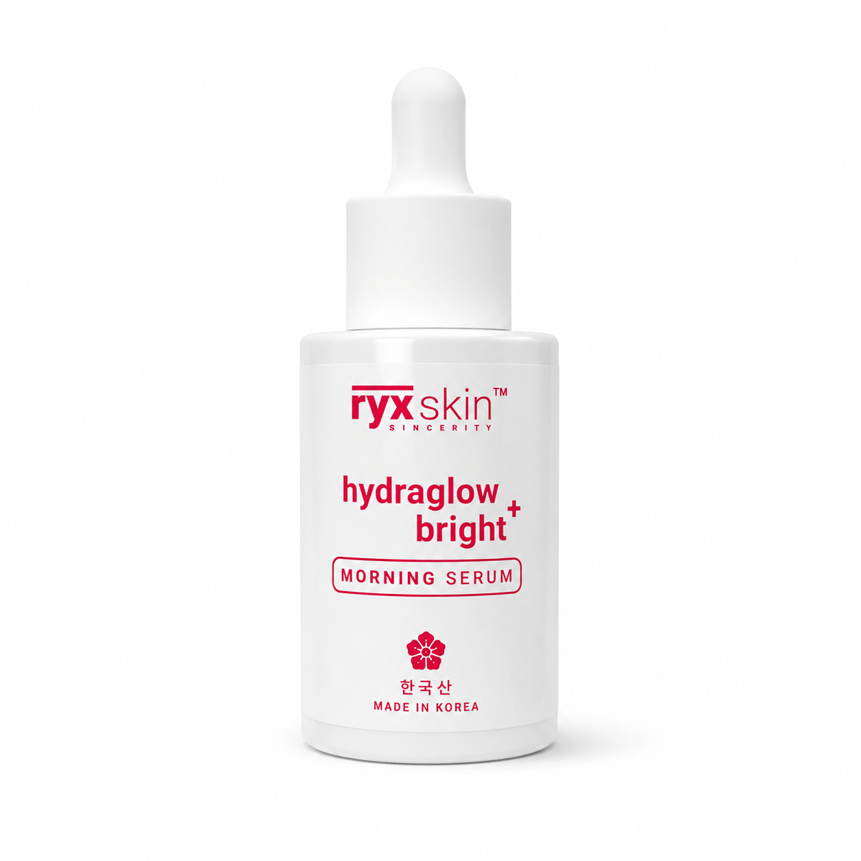 RYX Skin Sincerity Hydraglow Bright+ Morning Serum with niacinamide and glutathione lightweight facial care formula