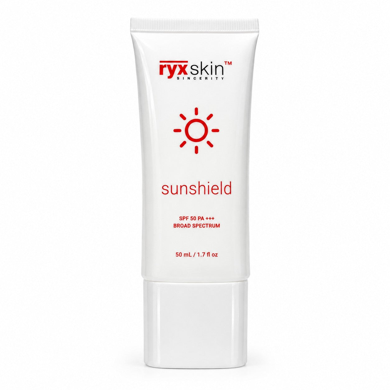 RYX Skin Sincerity Sunshield SPF 50 PA+++ 50ml daily face sunscreen for comfortable everyday sun care
