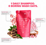 RyxSkin Japan Premium Hair Shampoo 300 mL helps improve manageability for hair that is easier to comb.