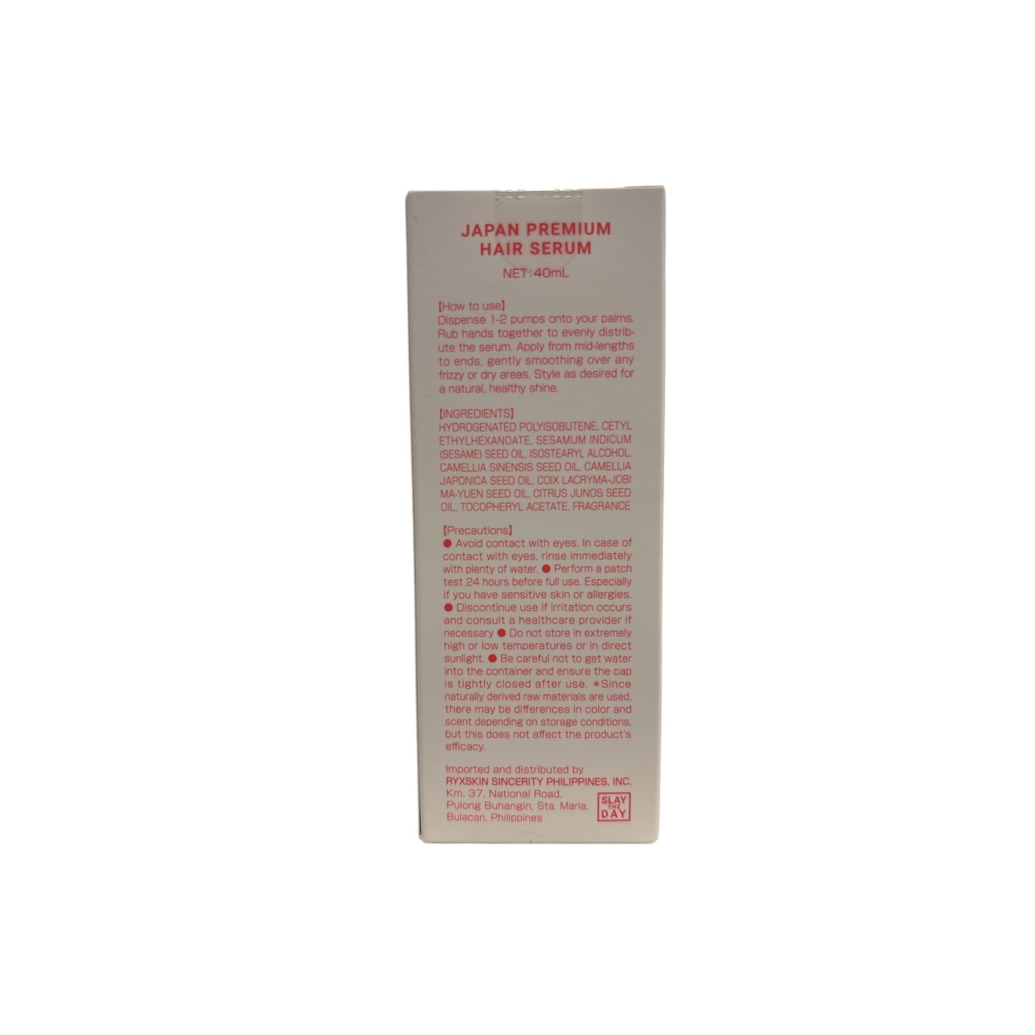 Ryxskin Shittori Japan Premium Hair Serum lightweight non-greasy hair oil blend