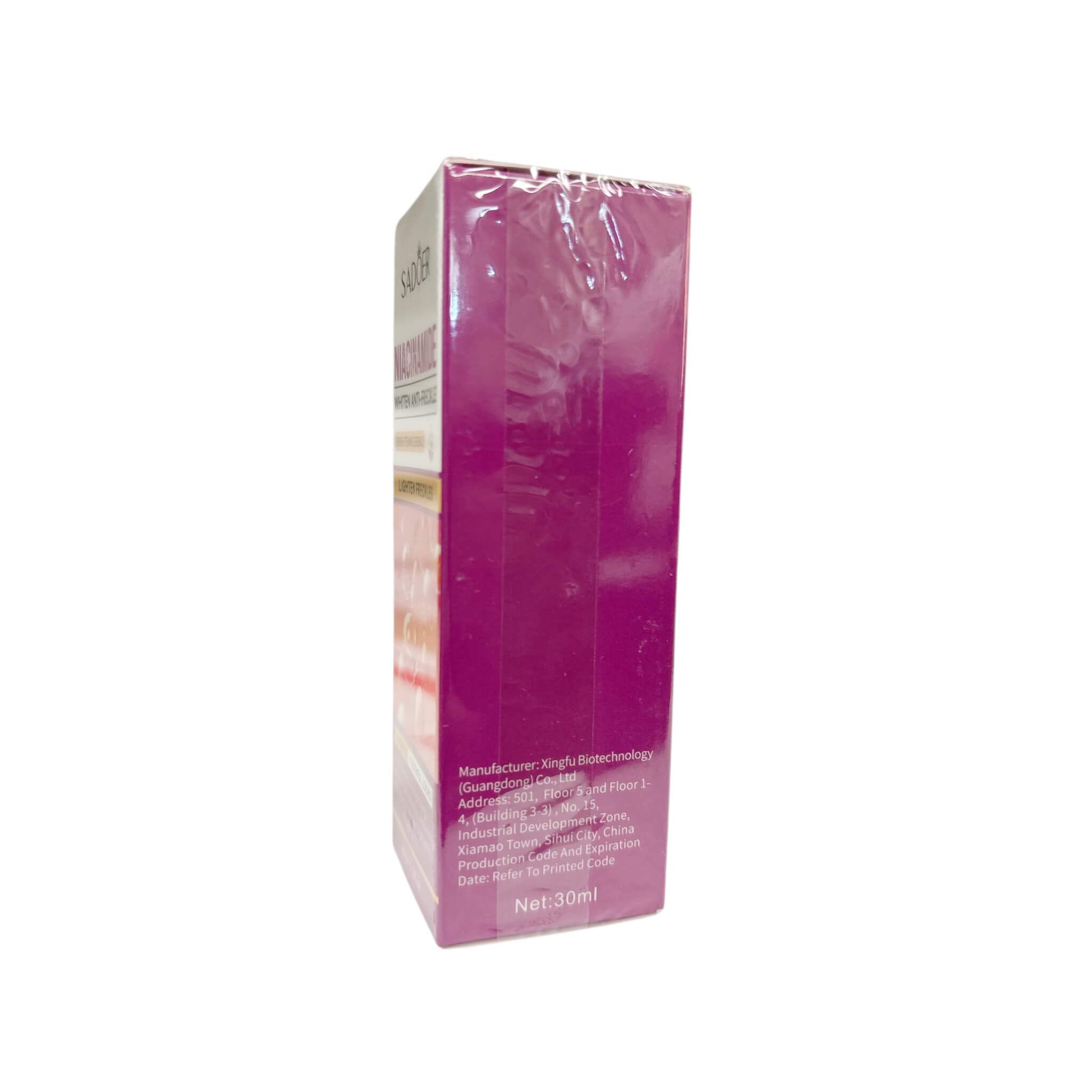 Sadoer Niacinamide Serum 30ml enhances even skin tone and softness