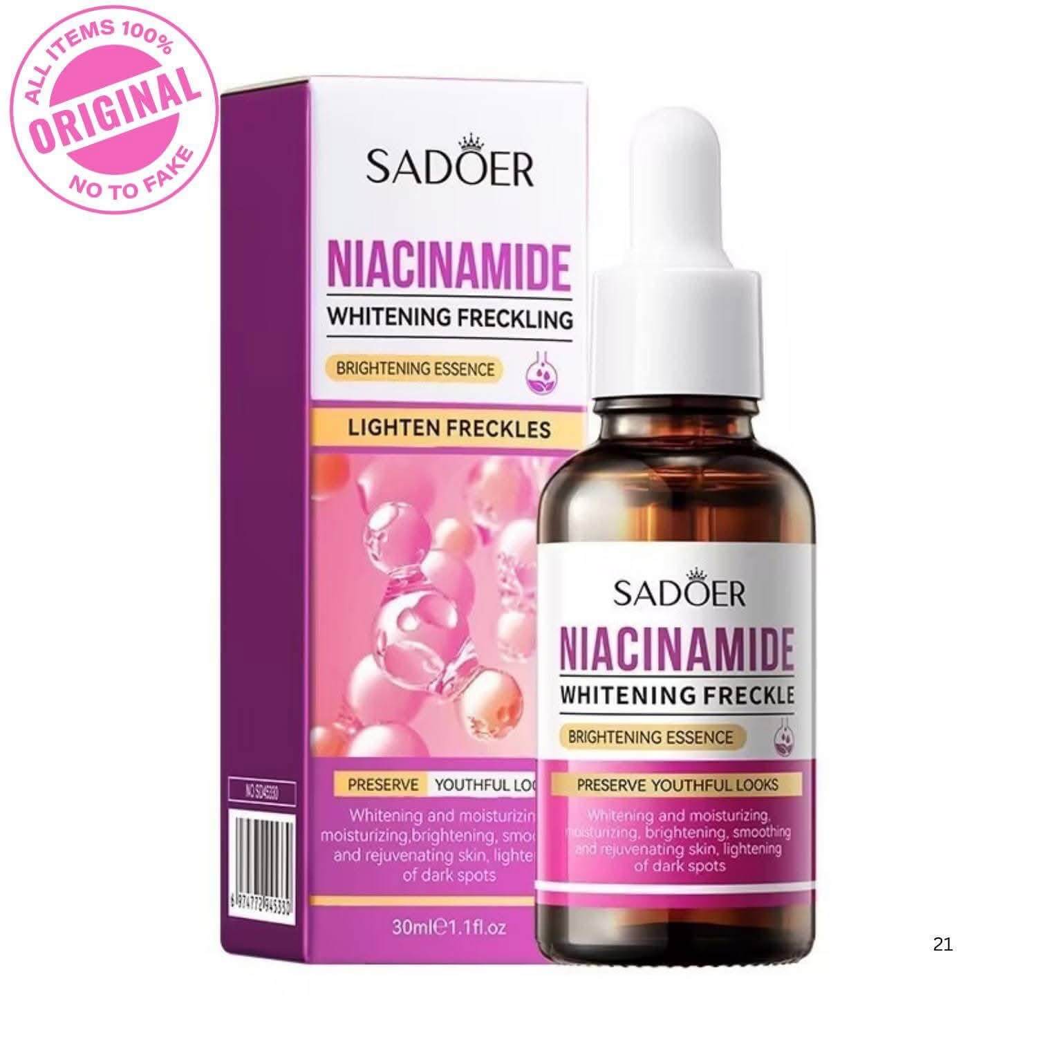 Sadoer Niacinamide Serum 30ml reveals a naturally glowing look