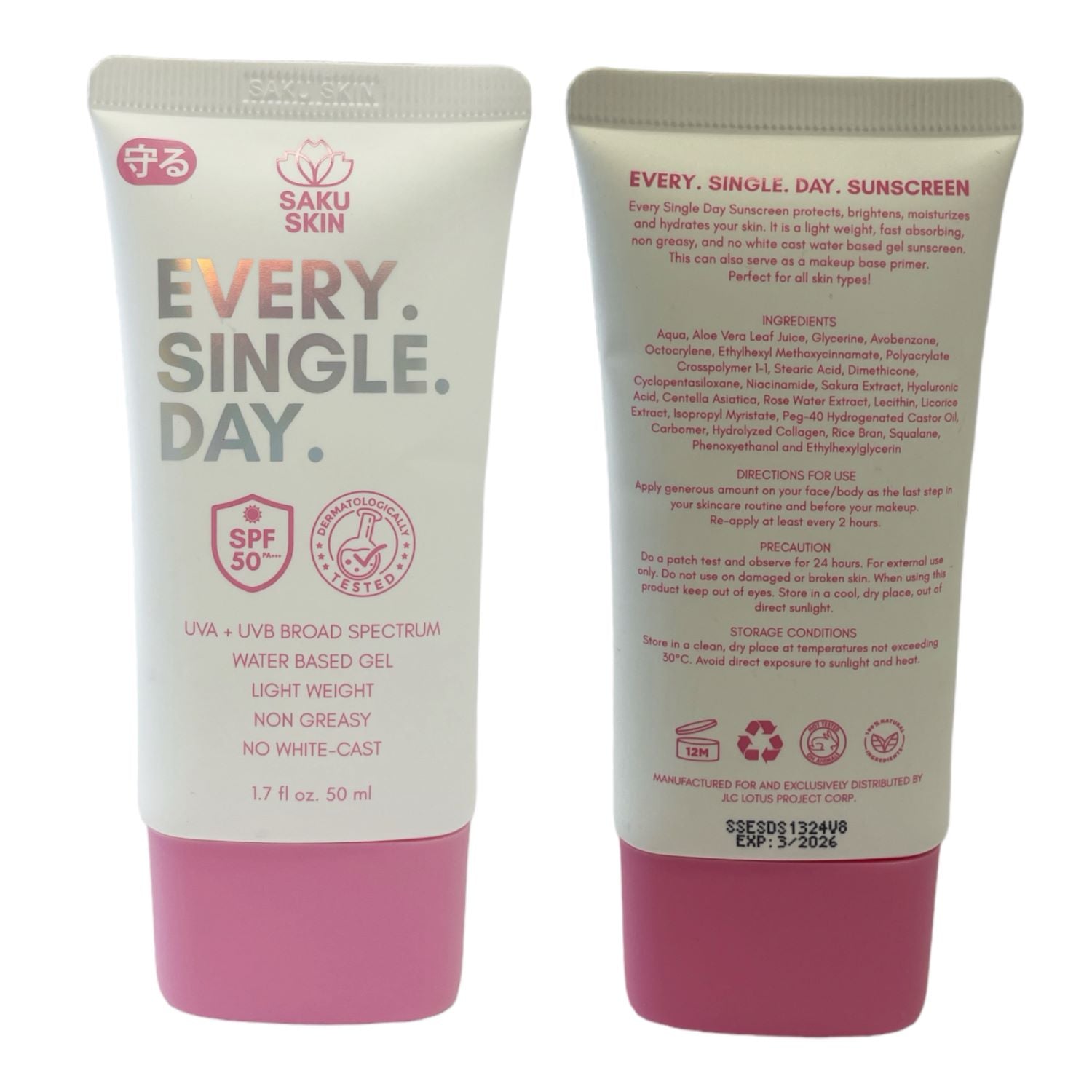 SAKUN SKIN Every Single Day Sunscreen - Water-Based Gel, 50g