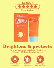 Schades Tone Up UV Block Day Cream SPF50 PA++ lightweight sunscreen with smooth finish