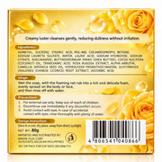 Seoul Secrets Golden Mild Rose Soap with niacinamide for a rich and creamy everyday cleansing experience.