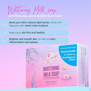 Sereese Beauty Whitening Milk Soap Niacinamide Bubble Gum Scent, 100g
