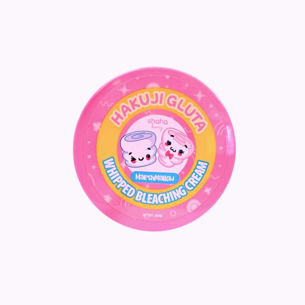 Shaha Beauty Hakuji Gluta Marshmallow Whipped Bleaching Cream 200ml soft whipped body moisturizer designed for silky and supple skin feel