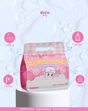 Shaha Beauty Hakuji Gluta Soap supports even looking skin tone and glow