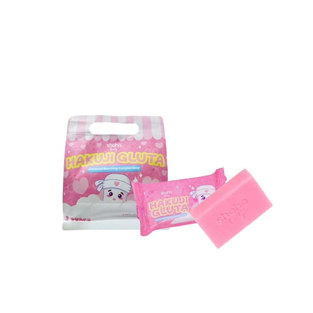Shaha Beauty Hakuji Gluta Soap smooth radiant skin daily cleansing bar