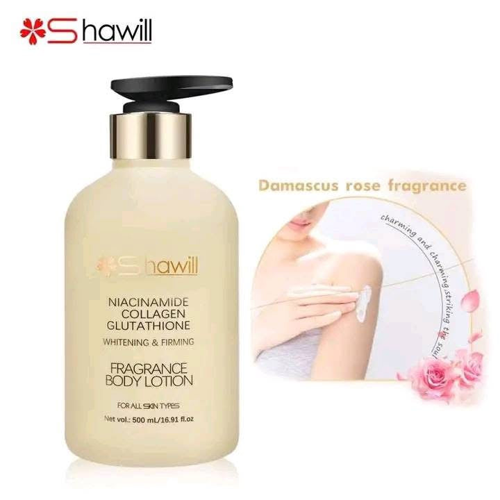 Shawill Niacinamide Collagen Glutathione Body Lotion 500ml hydrating body formula

