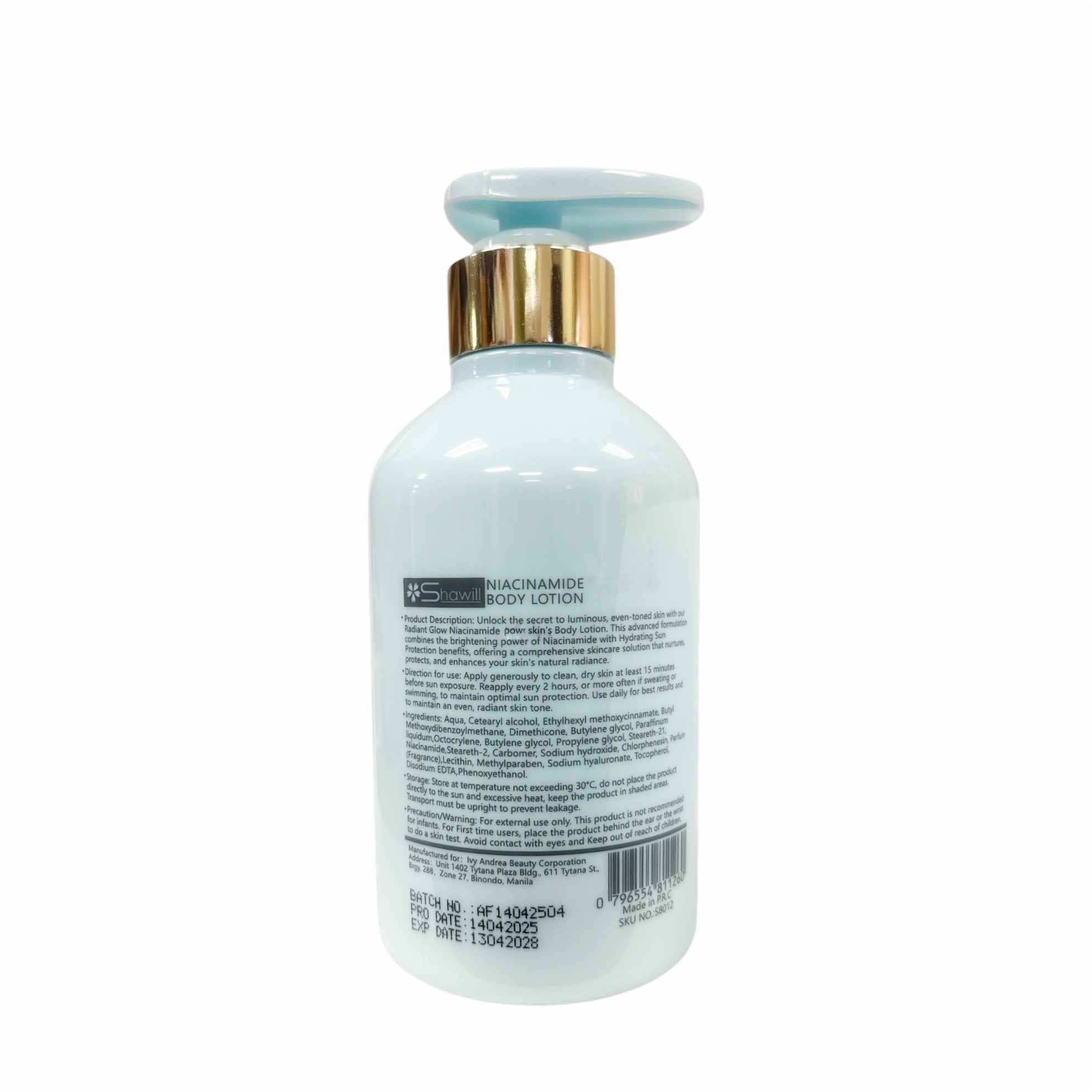 Shawill SPF 35+ PA+++ Niacinamide Body Lotion helps keep skin smooth