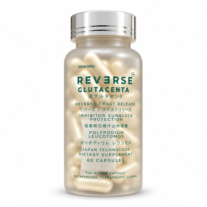 Shinjiru Reverse Glutacenta 700mg 60 Capsules for a simple everyday beauty and wellness routine.
