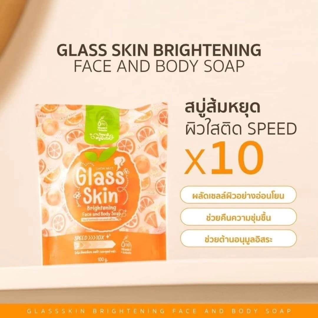 SHOW NAII Glass Glow Face & Body Soap 100 g luxury cleansing bar for face and body use.