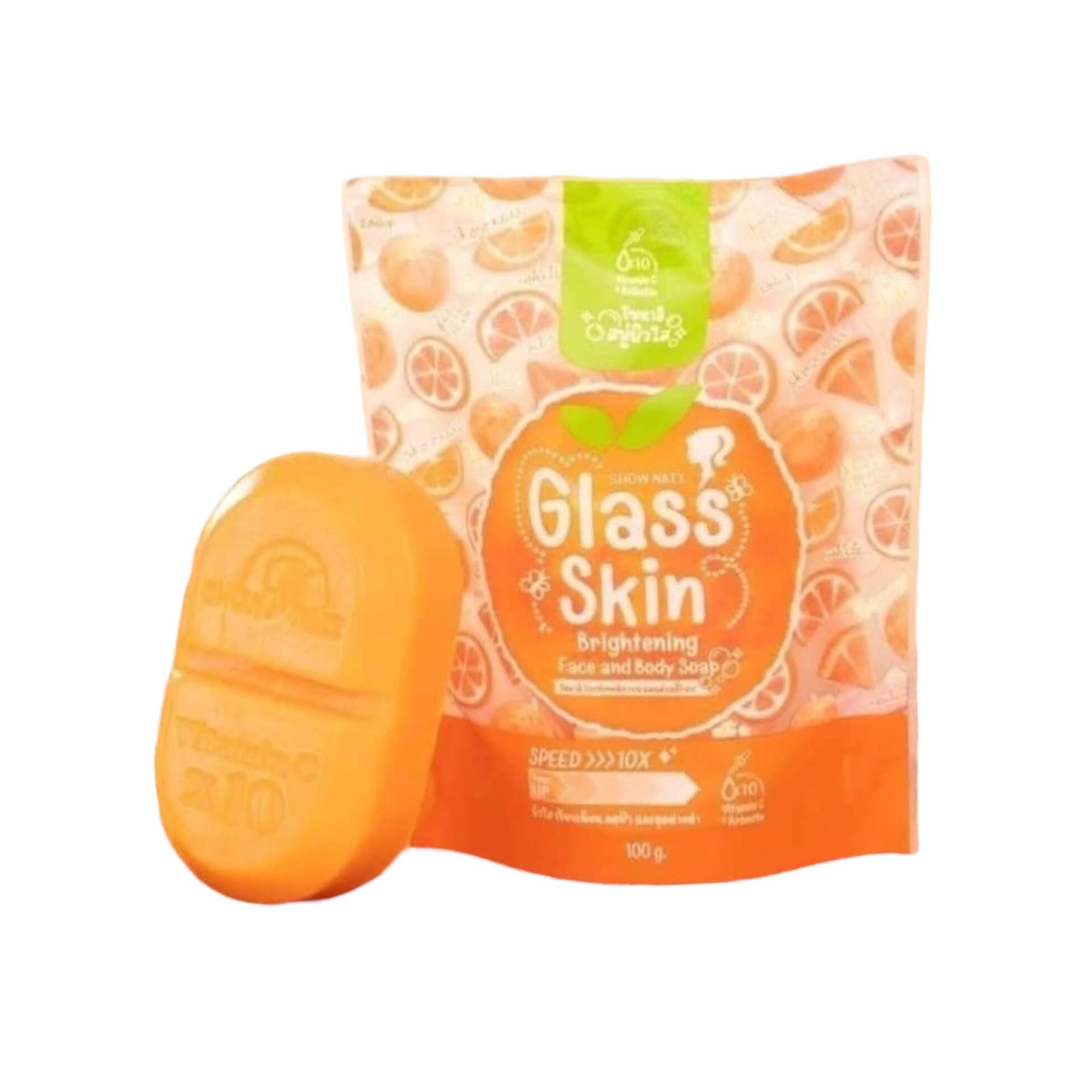 SHOW NAII Glass Glow Face & Body Soap with Vitamin C & Arbutin – 100 g