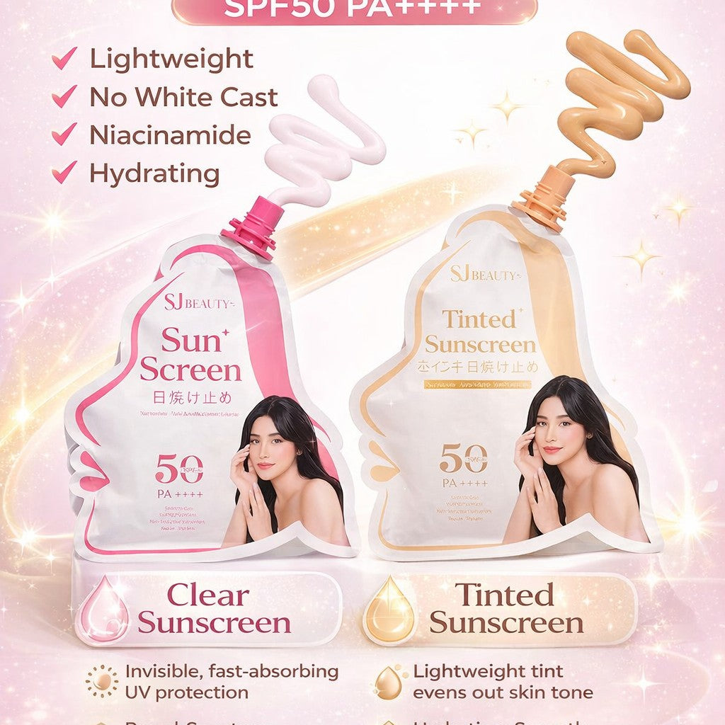 SJ Beauty Sunscreen SPF50 PA++++ fast absorbing face sunscreen with breathable feel