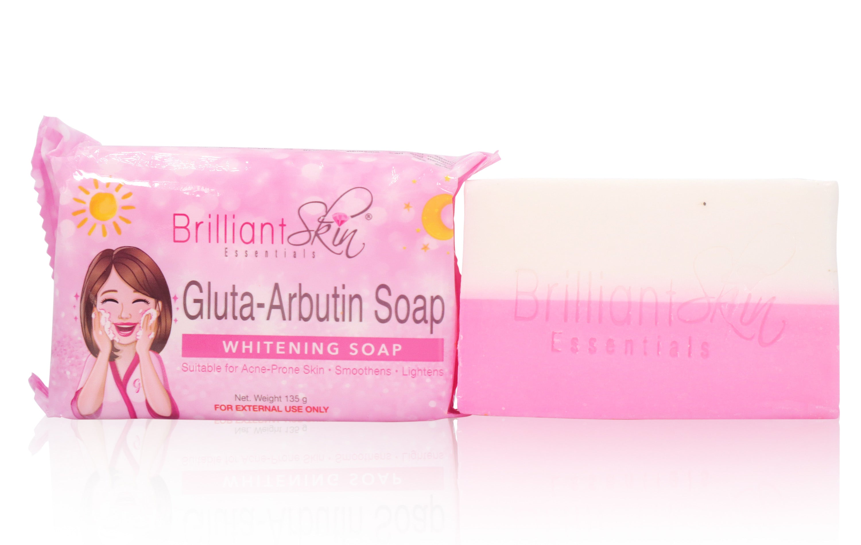 Brilliant Skin Essentials Gluta-Arbutin Skin Face & Body Soap 3 pcs