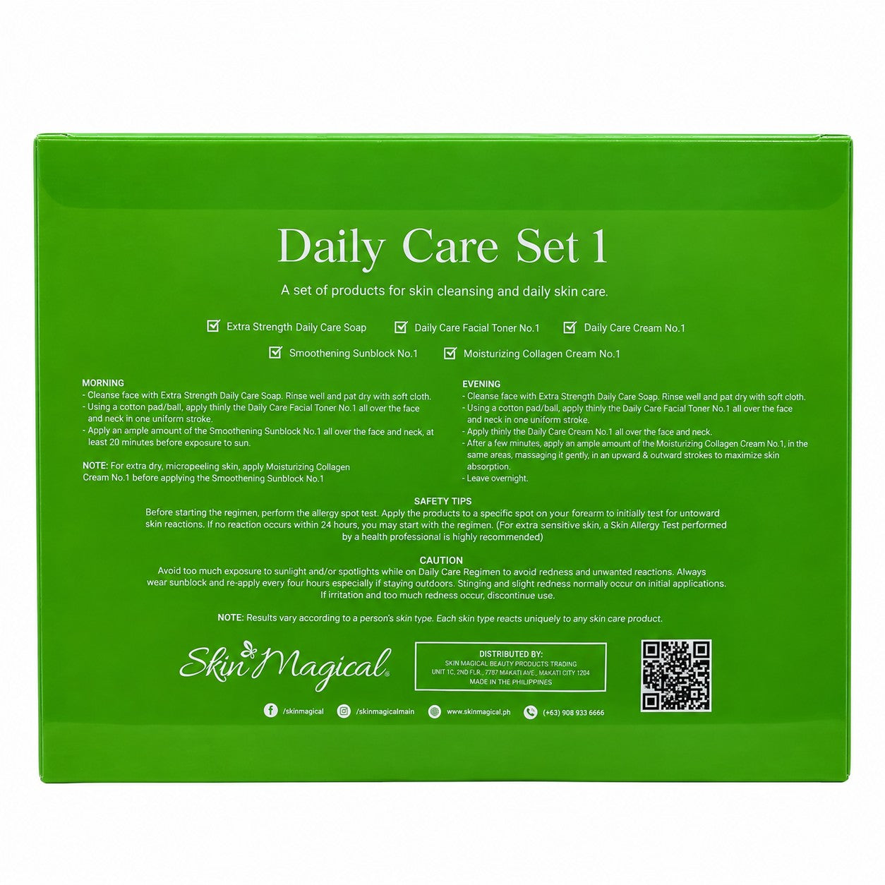 Skin Magical Rejuvenating Set 1 facial care kit with products for morning use.