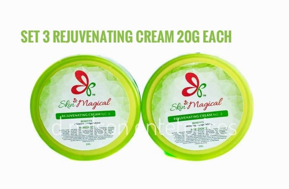 2 BIG JARS Skin Magical Rejuvenating Set 3 REJUVENATING CREAMS, 20G Each