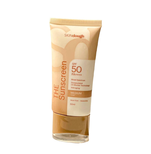 SKINdough THE Sunscreen TINTED SPF 50 - Velvet Finish + Moisturizing, 50ml