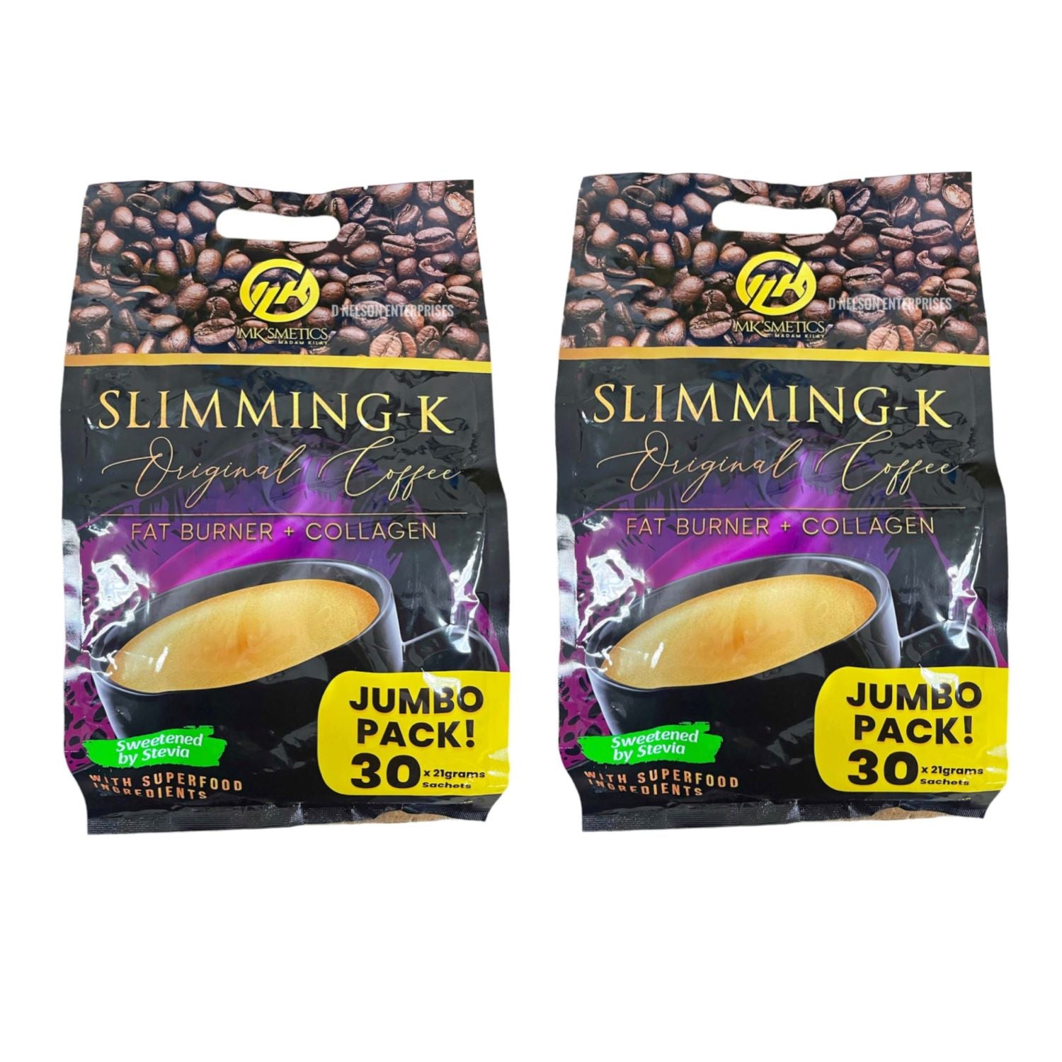 2 Bags Jumbo Pack Slimming-K Coffee + Collagen by Madam Kilay 60 Sachets