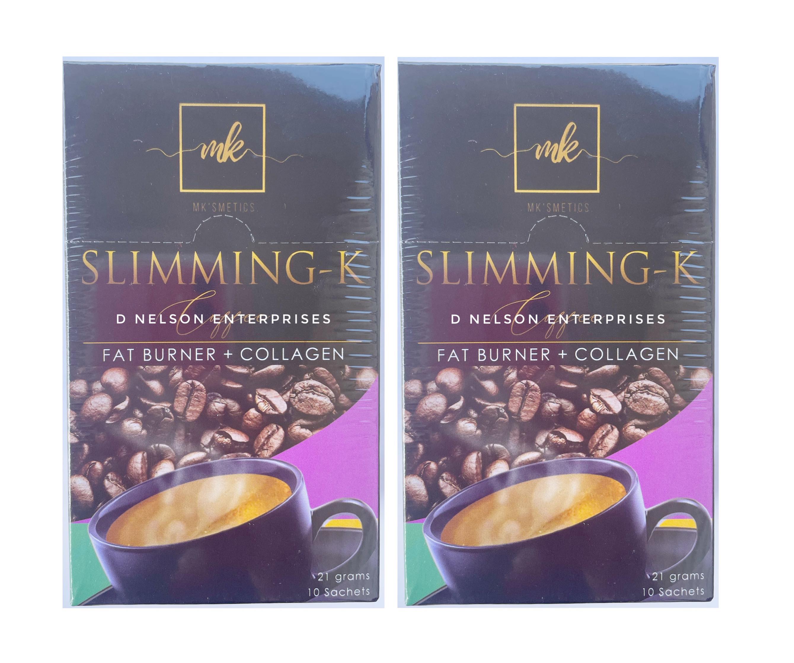 4 Boxes MK Slimming-K Coffee Fat Burner + Collagen, 10 Sachets Each