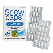 SnowCaps L-Glutathione 500mg with ALA & Vitamin C providing a practical 30-day supply