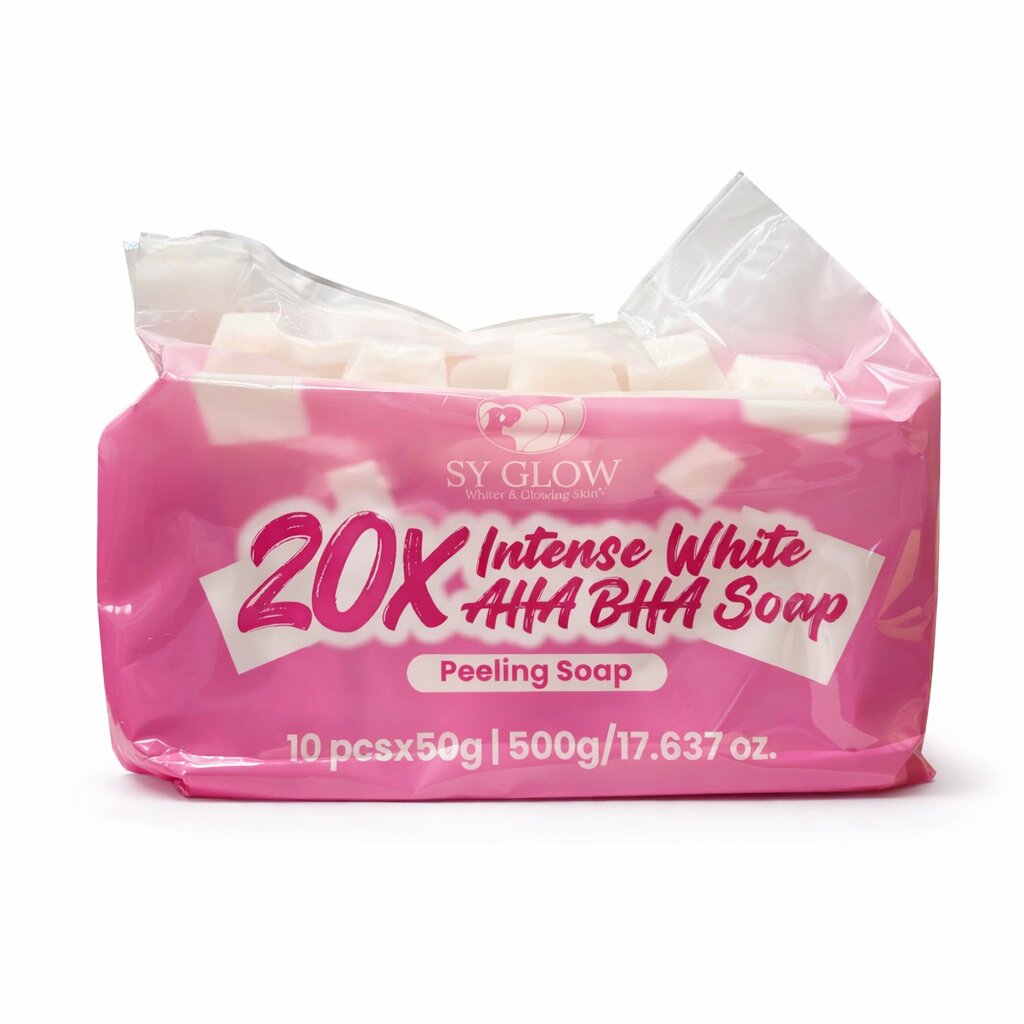 SY Glow 20X AHA BHA Peeling Soap 500g exfoliating body bars for smooth refined skin texture