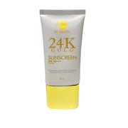 SY GLOW 24K Gold Sunscreen SPF 45++++ Broad Spectrum UVA/UVB with Niacinamide & Ceramides, 50 ml
