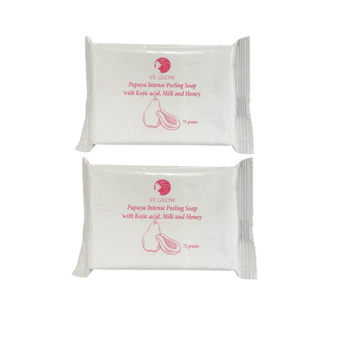 SY GLOW Papaya Intense Peeling Soap with Kojic, Milk & Honey 75g refreshing face and body wash