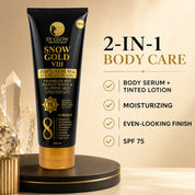 SY Glow Snow Gold VIII 2-in-1 body serum and tinted lotion for daily care