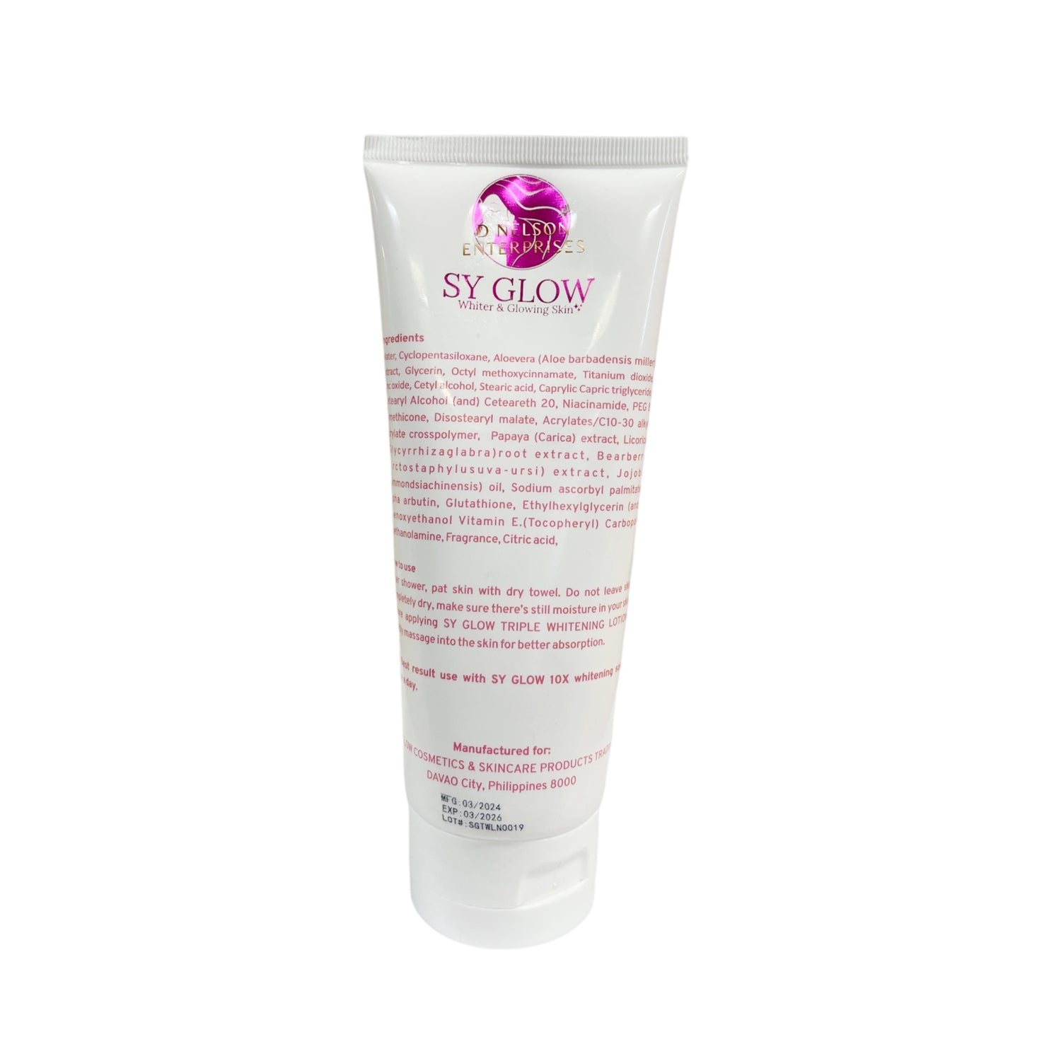 SY GLOW Triple Whitening Hand and Body Lotion SPF 80 & Triple Whitening Facial Sunscreen