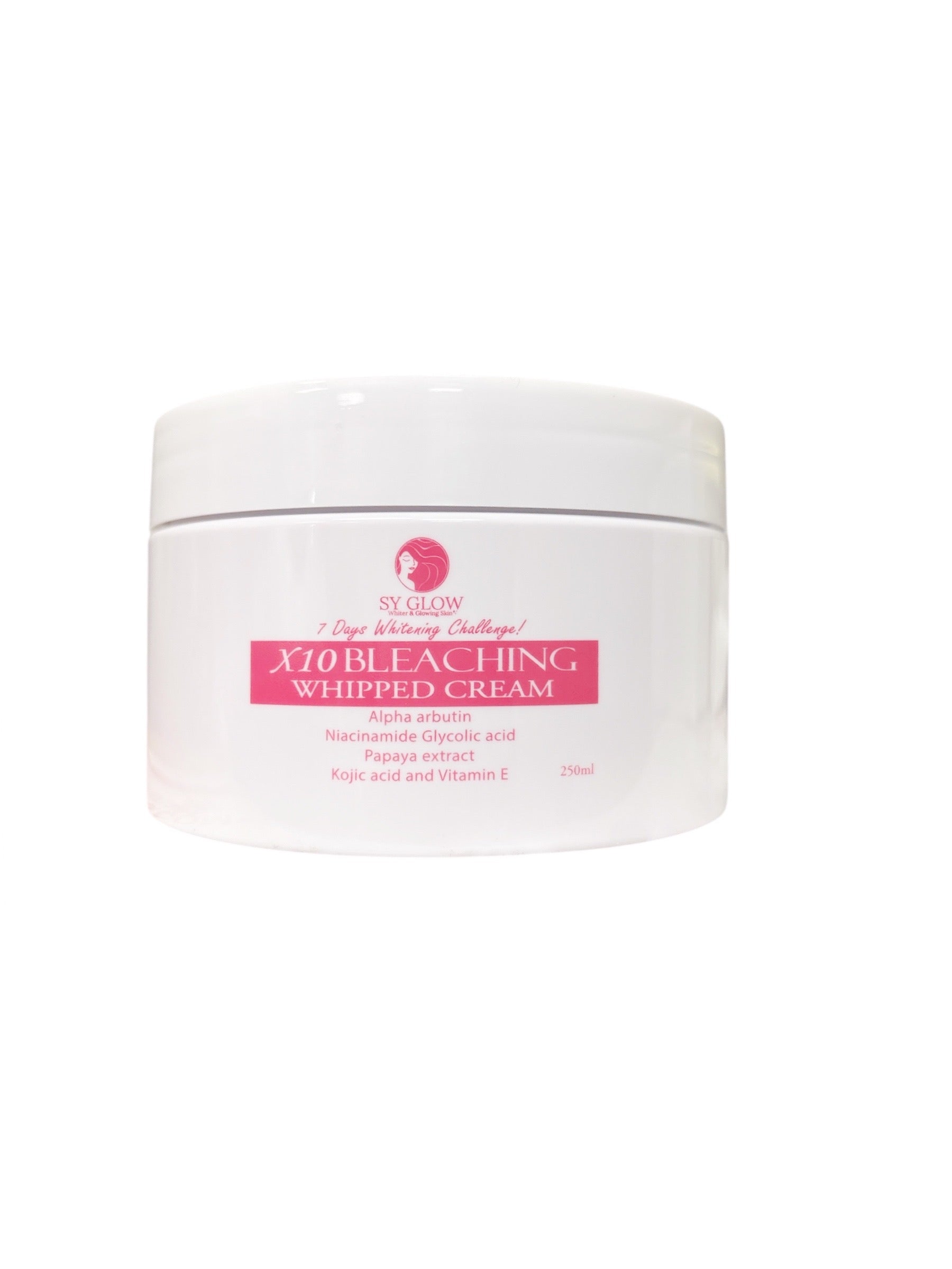 SY GLOW X10 Whipped Cream with Vitamin E for a soft, hydrated feel