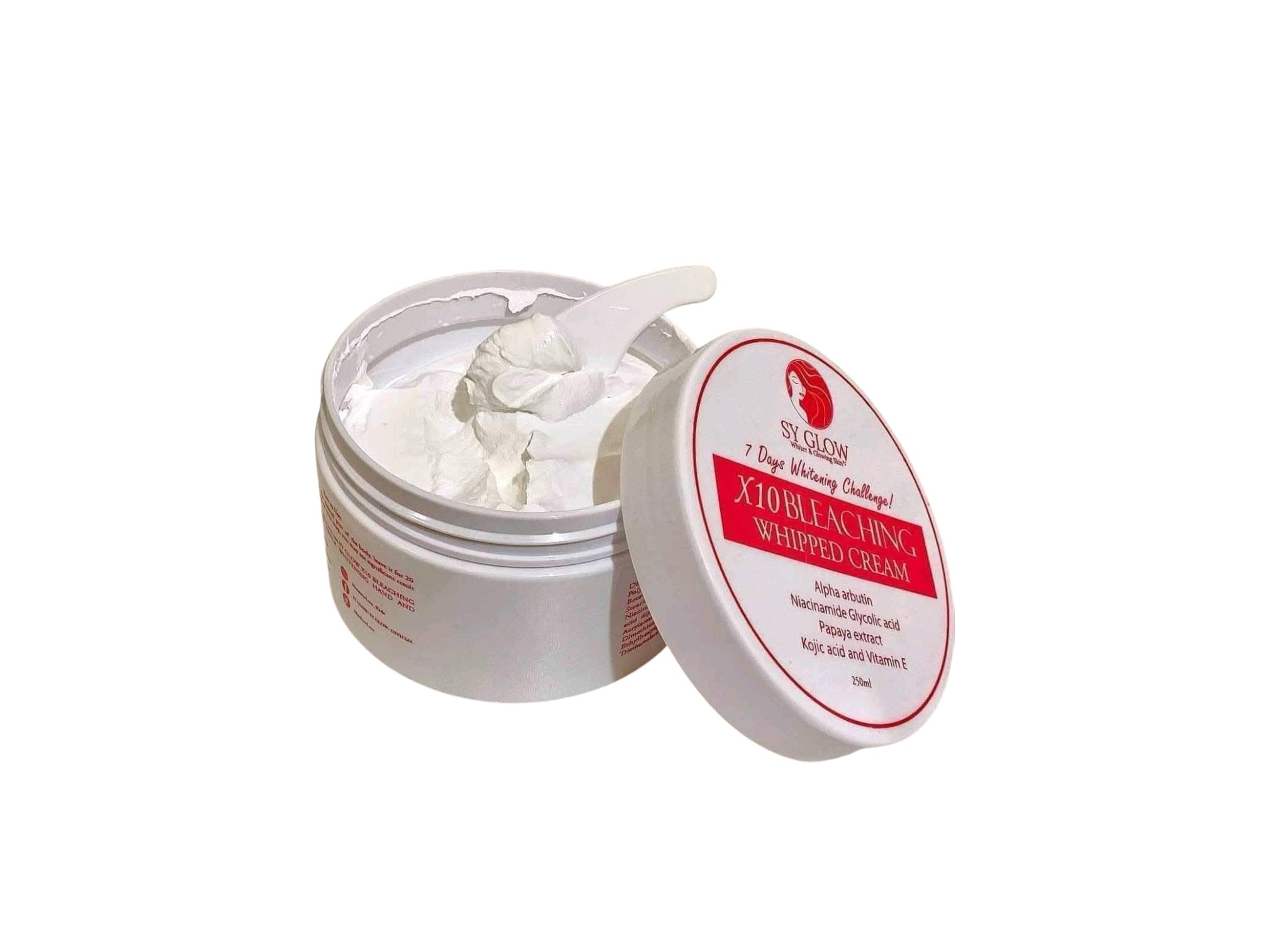 SY GLOW X10 Whipped Cream enriched with Alpha Arbutin to help nourish skin