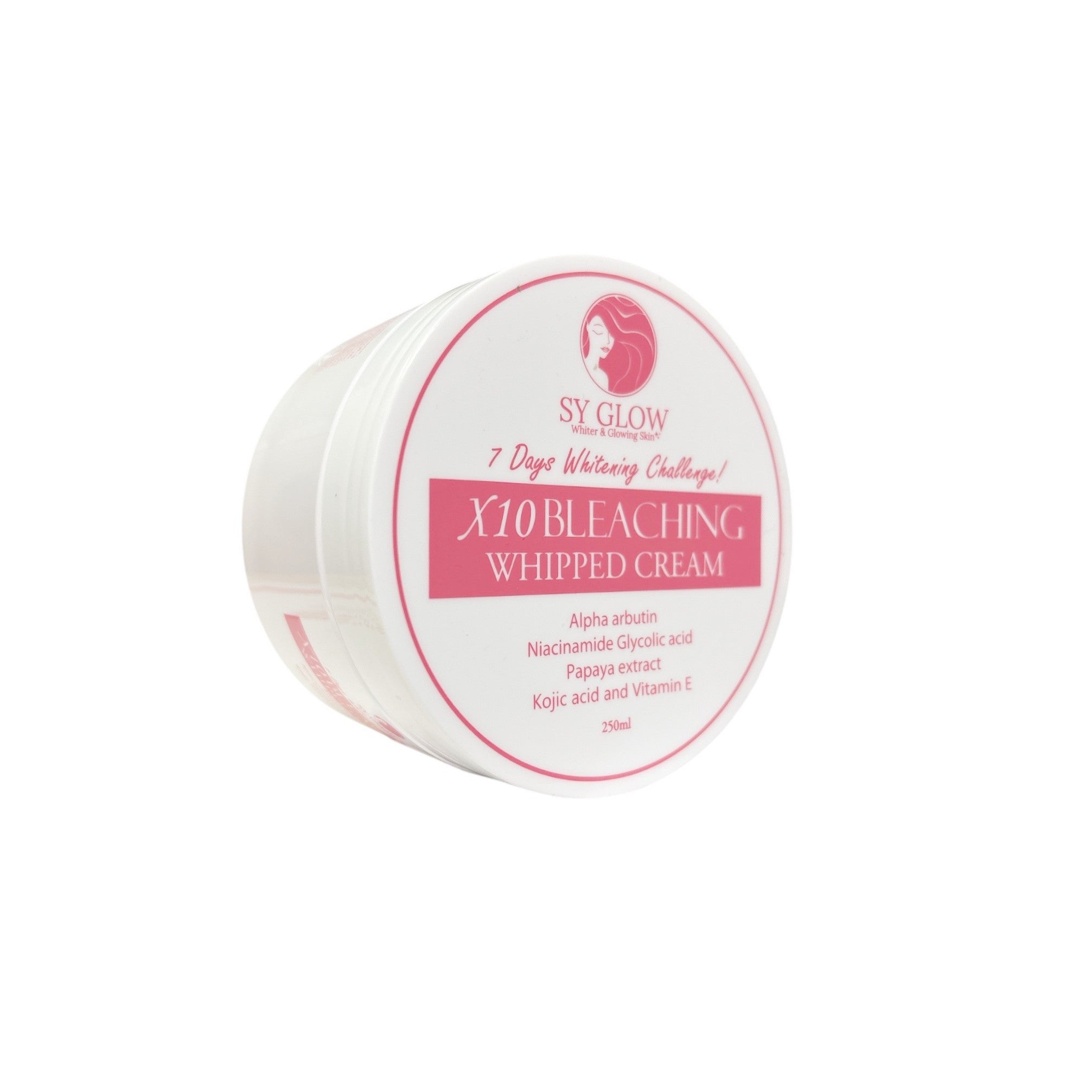 SY GLOW X10 Whipped Cream combines Arbutin and Niacinamide for care