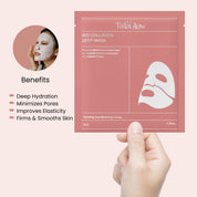 Tala Glow BIO COLLAGEN DEEP MASK - Hydrating & Firming Sheet Mask with Probiotics & Low Molecular Hyaluronic Acid - 34g (1.19 oz) x 4 Pack