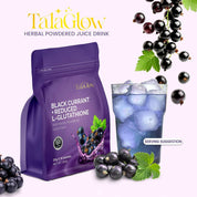 Tala Glow Black Currant L-Glutathione Herbal Juice Drink for daily energy boost