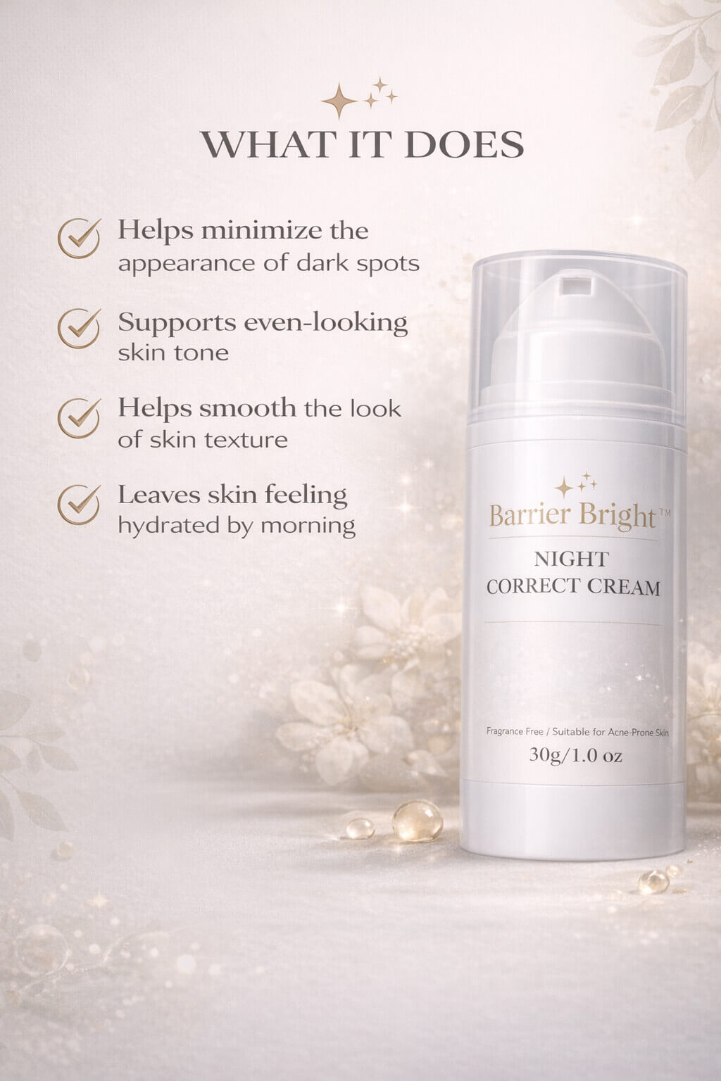 Tala Glow Night Correct Cream ideal for daily night skincare routine