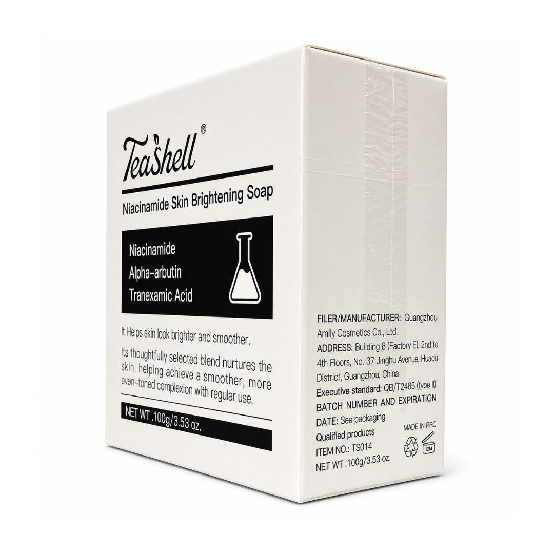 Tea Shell Niacinamide + Alpha Arbutin Cleansing Soap, 100g with a smooth cleansing bar designed for convenient everyday use.