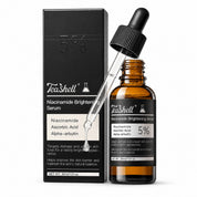 TeaShell 5% Niacinamide Serum with alpha-arbutin and ascorbic acid for daily facial care.