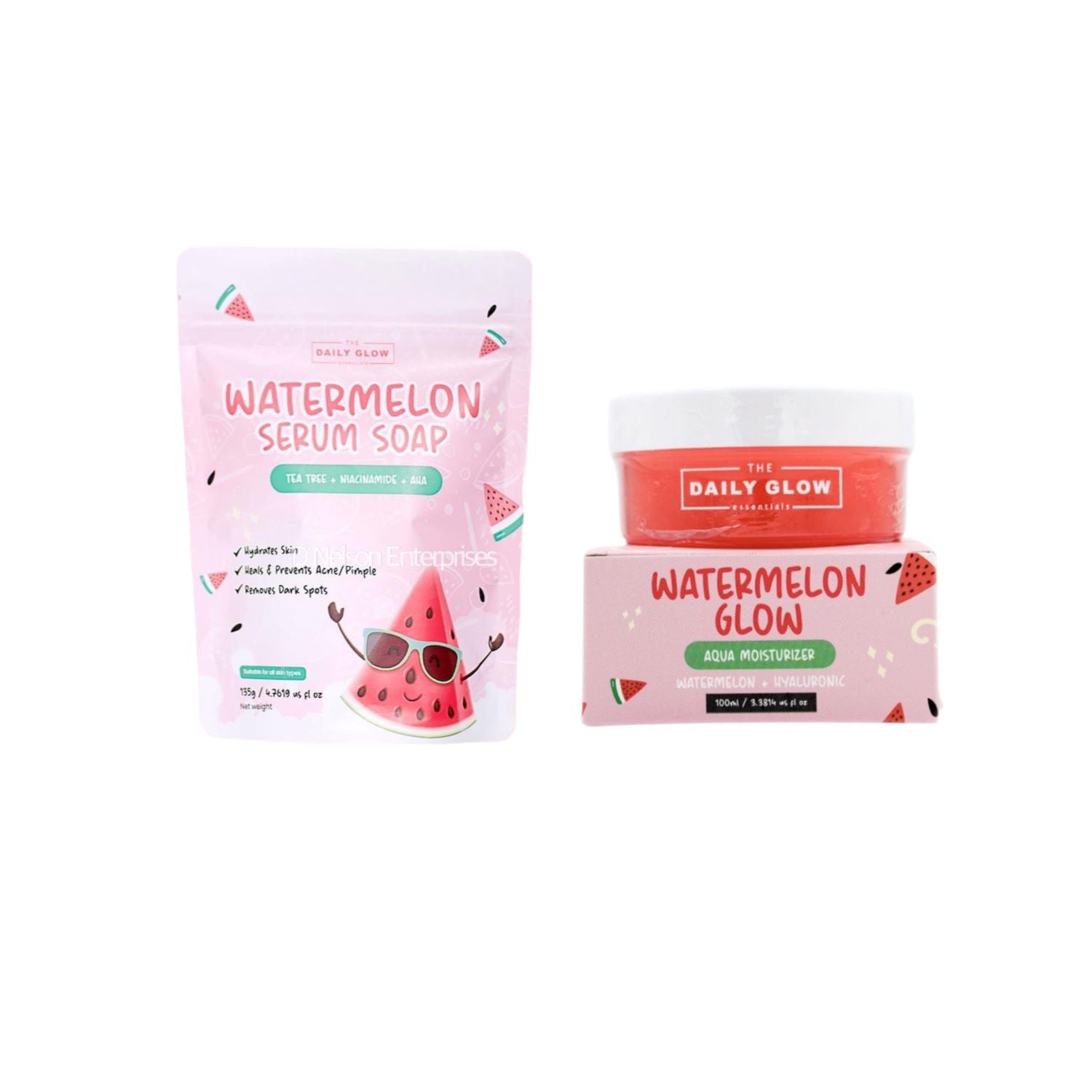 The Daily Glow Essentials Watermelon Glow Aqua Moisturizer & Serum Soap