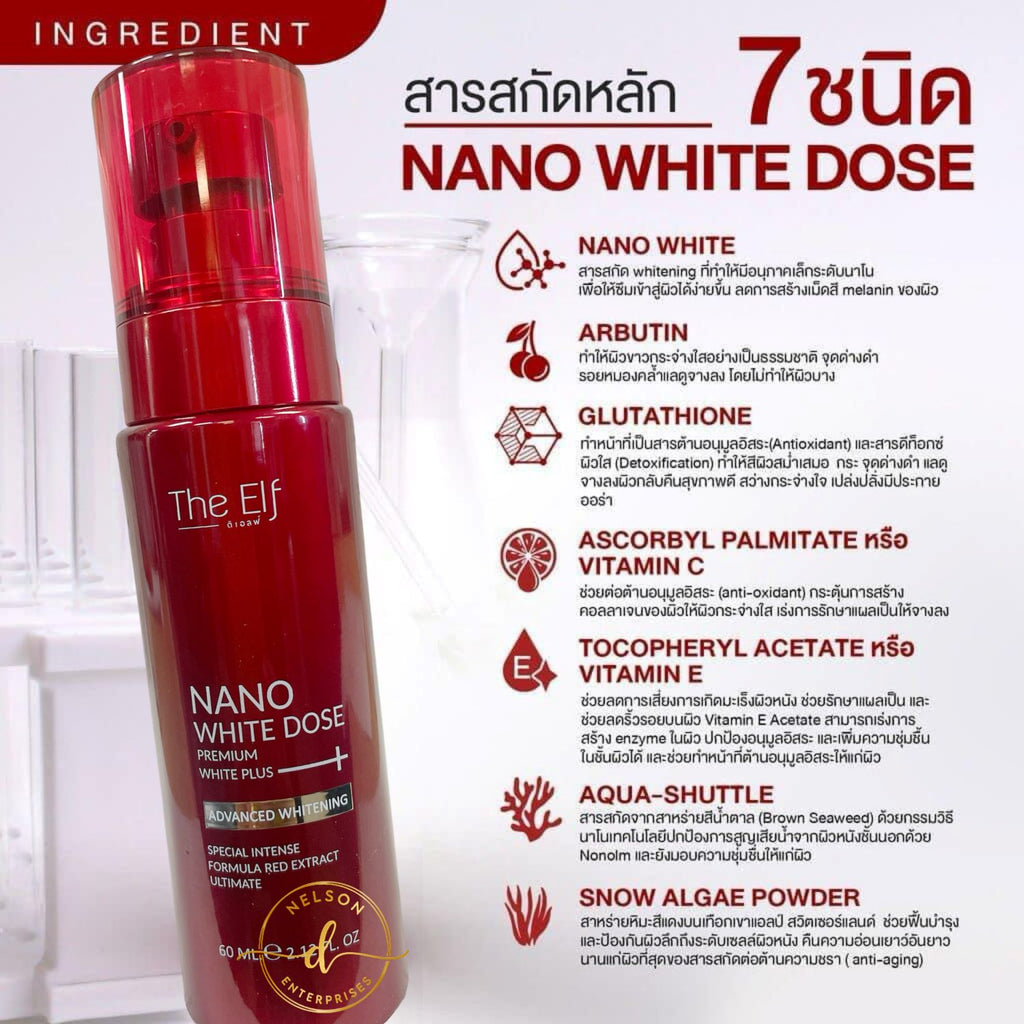 The Elf Nano White Dose Premium White Plus Serum, 60ml – D Nelson ...