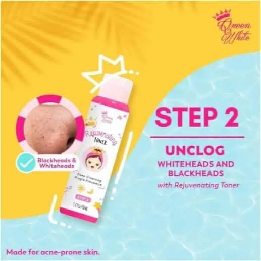 The Queen Rejuvenating Facial Set promotes smooth and clear-looking skin