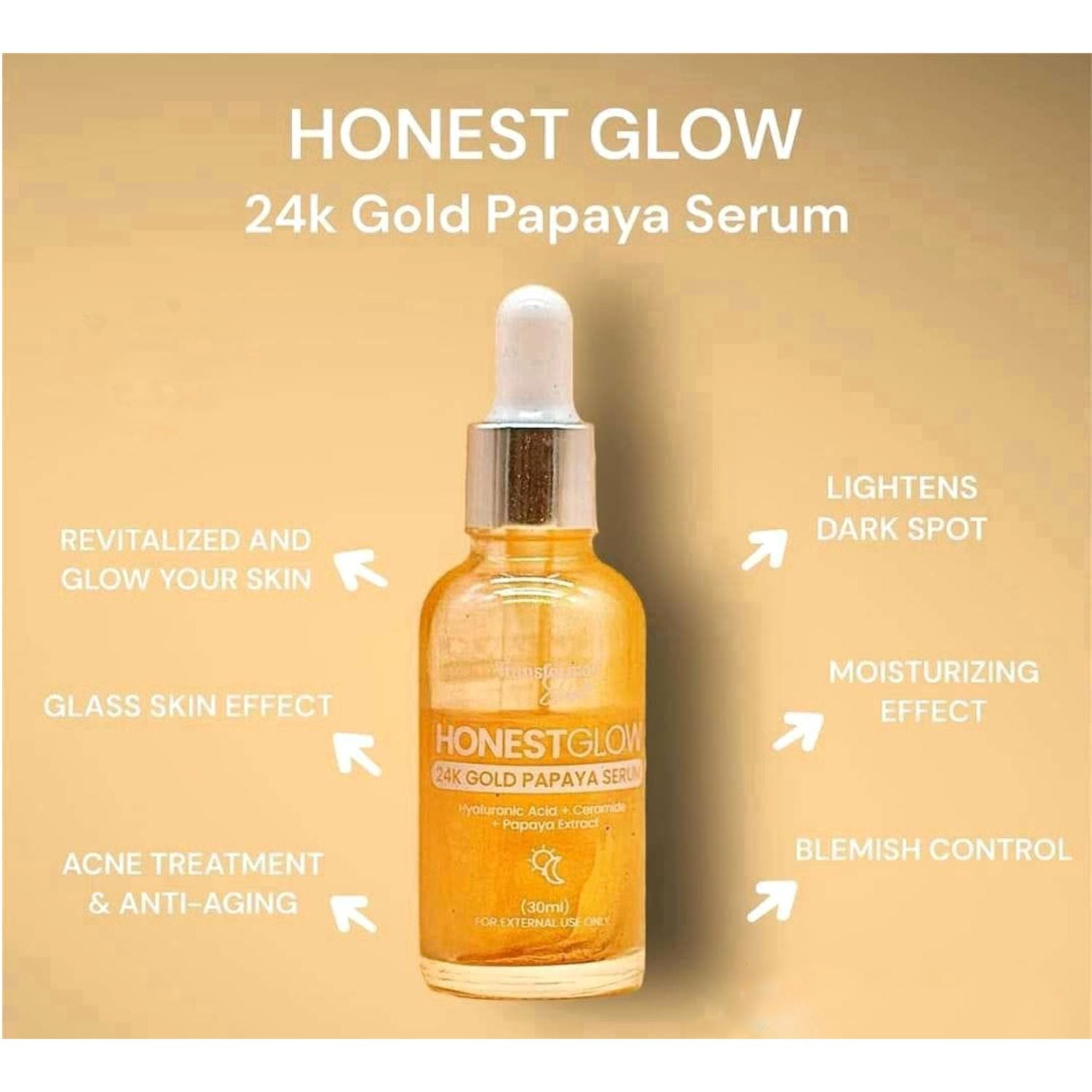 Transformed Skin Honest Glow Papaya Kojic Soap and 24K Gold Papaya Serum