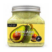 UAZAN Avocado Ice Cream Body Scrub 500g creamy exfoliating care for smoother-feeling skin