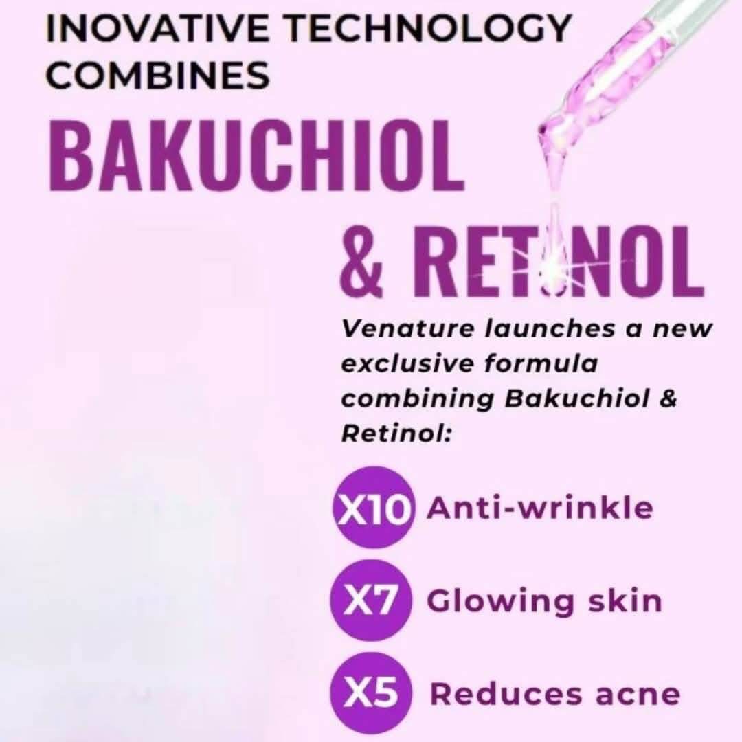 Venature Bakuchiol Retinol Rejuvenation Serum 1oz improves appearance of skin texture

