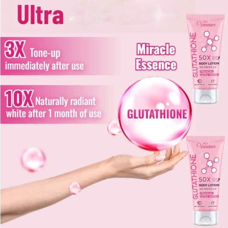 Venature Glutathione 50X Tone Up Body Lotion nourishing daily skin care 8 bottles