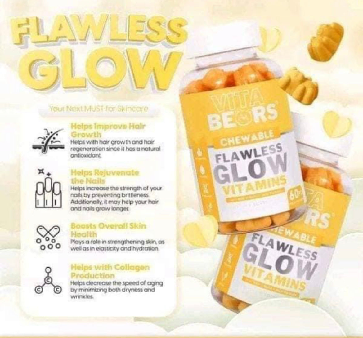 Vita Bears FLAWLESS GLOW Hair & Nail Vitamins - 60 Gummies