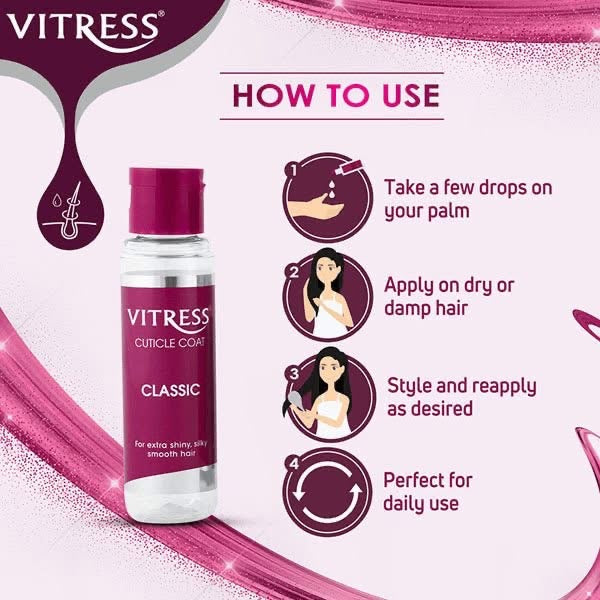 Vitress Cuticle Coat Classic 30ml lightweight hair serum for daily use