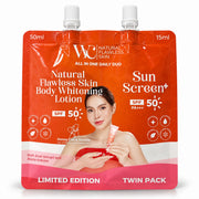 WC Natural Flawless Skin All-in-One Daily Duo 50ml + 15ml body lotion and sunscreen for everyday skin care